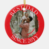 Best Dad Merry Christmas ornament セラミックオーナメント (正面)