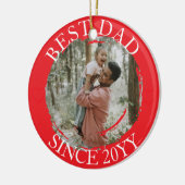 Best Dad Merry Christmas ornament セラミックオーナメント (左)