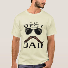 best dad moustache lunette de soleil famille papa  tシャツ