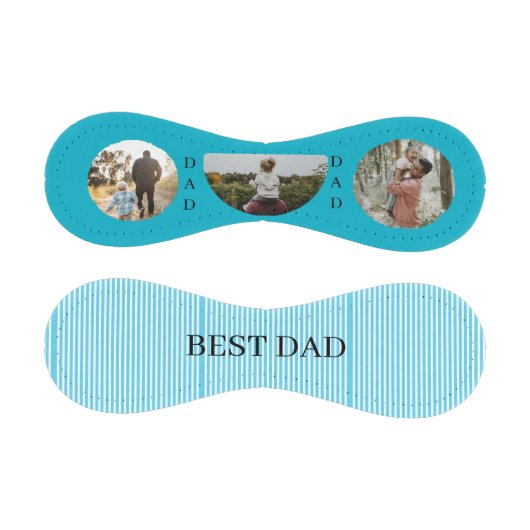 Best Dad Personalized 3 Photo 野球ボール (パネル)
