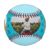 Best Dad Personalized 3 Photo 野球ボール (正面)