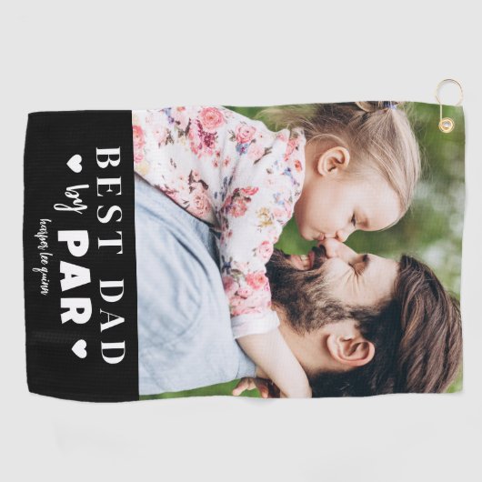 Best Dad Photo ゴルフタオル (横)