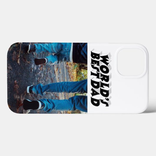 Best Dad photo black 3d text Case-Mate iPhoneケース (裏面 (横))