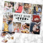 Best Dad Photo Collage ジグソーパズル<br><div class="desc">Personalized "Best Dad Ever" Jigsaw Puzzle with Photo Collage. This fun and stylish jigsaw puzzle is a perfect way to showcase cherished memories. The design features space for eight photos, arranged in a border around the edge while keeping the focus on the meaningful text in the center. At the center,...</div>