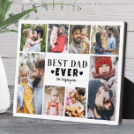 Best Dad Photo Collage フォトプラーク<br><div class="desc">Personalized "Best Dad Ever" Photo Plaque with Easel Stand. This fun and stylish photo plaque is a perfect way to showcase cherished memories. The design features space for eight photos, creating a border around the edge while keeping the focus on the meaningful text in the center. At the center, "Best...</div>