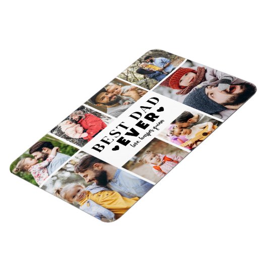 Best Dad Photo Collage マグネット (左側)