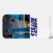 Best Dad photo dark blue 3d text Case-Mate iPhoneケース (裏面 (横))