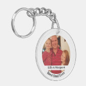 Best Dad Photo Round Keychain キーホルダー (正面左)