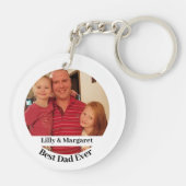 Best Dad Photo Round Keychain キーホルダー (裏面)
