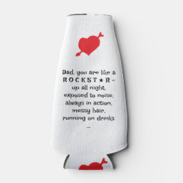 Best Dad, Rockstar, Custom Daddy Gift For Summer,  ボトルクーラー