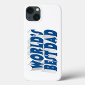 Best Dad sea blue 3d text Case-Mate iPhoneケース (裏面)