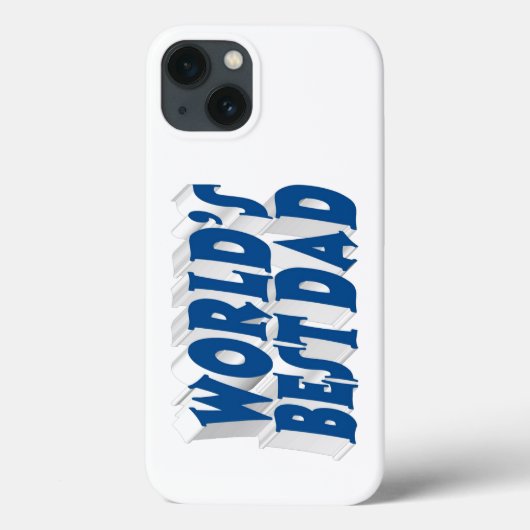 Best Dad sea blue 3d text Case-Mate iPhoneケース (裏面)