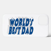 Best Dad sea blue 3d text Case-Mate iPhoneケース (裏面 (横))