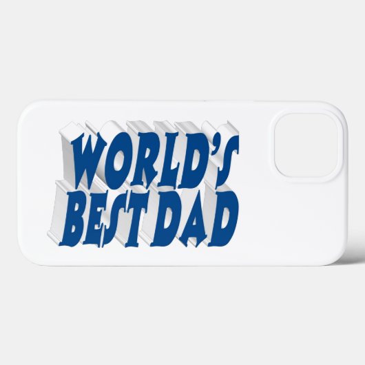 Best Dad sea blue 3d text Case-Mate iPhoneケース (裏面 (横))