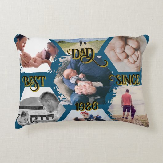 "Best Dad Since" personalizable アクセントクッション (正面)