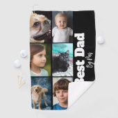 Best Dad Six Photo Template Black and White ゴルフタオル (インサイチュ)