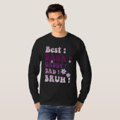 Best Dada Daddy Dad Bruh Fathers Day Purple Groovy Tシャツ (正面フル)
