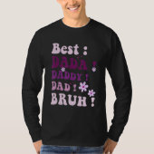 Best Dada Daddy Dad Bruh Fathers Day Purple Groovy Tシャツ (正面)