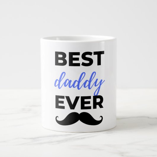 Best Daddy Ever Black ジャンボコーヒーマグカップ (正面)