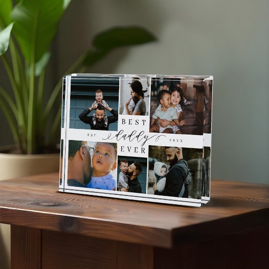 Best Daddy Ever Father's Day 6 Photo Collage フォトブロック