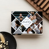 Best Daddy Ever Modern Photo Collage Personalized カード