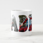 Best Daddy Ever Photo Mug, Custom Father birthday  ジャンボコーヒーマグカップ (正面)