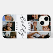 Best Daddy Ever Script Father's Day Photo Collage Case-Mate iPhoneケース (裏面 (横))