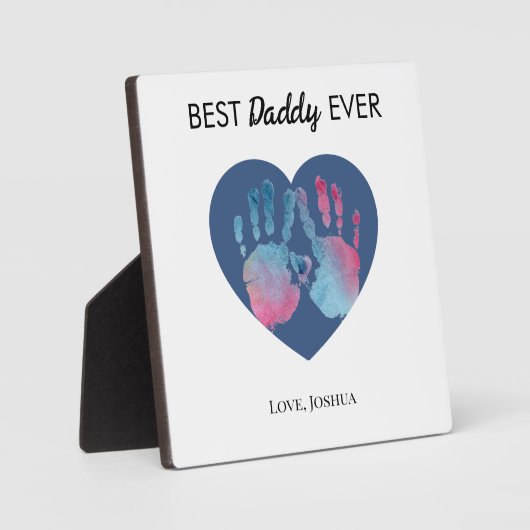 Best Daddy Ever Tabletop Plaque with Easel フォトプラーク (正面)