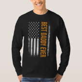 Best daddy ever US american flag for father s day Tシャツ (正面)