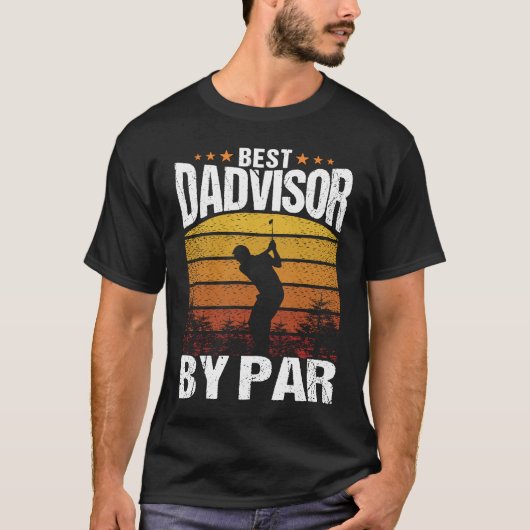 Best Dadvisor by Par Golf Dad Advice Men Golfing F Tシャツ (正面)