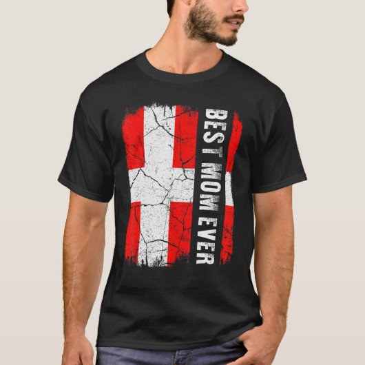 Best Danish Mom Ever Denmark Flag Mother's Day Tシャツ (正面)