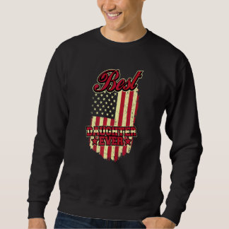 Best Daughter Ever Patriotic Vintage American Flag スウェットシャツ