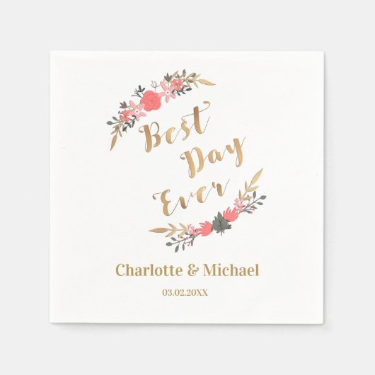 Best day ever! スタンダードカクテルナプキン (正面)