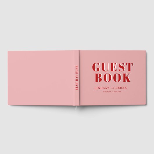 Best Day Ever! Bold Font Wedding  ゲストブック (全面)