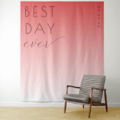 Best Day Ever Joyful Pink Gradient Minimalist タペストリー (インサイチュ)
