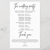 Best Day Ever | Minimalist Wedding Itinerary チラシ (裏面)