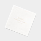 BEST DAY EVER! Modern Minimal Wedding 箔ナプキン (左)