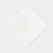 BEST DAY EVER! Modern Minimal Wedding 箔ナプキン (右)