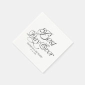 Best Day Ever Modern Minimalist Wedding スタンダードカクテルナプキン (角)