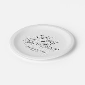 Best Day Ever Modern Minimalist Wedding ペーパープレート (アングル)