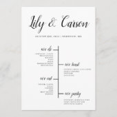 Best Day Ever Wedding Timeline Program プログラム (正面)