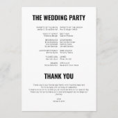 Best Day Ever Wedding Timeline Program プログラム (裏面)