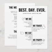 Best Day Ever Wedding Timeline Program プログラム (正面/裏面)