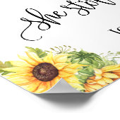 Best day sign wedding date yes day sunflowers ポスター (角)