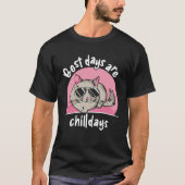 Best Days Are Chilldays Long Tail Chinchilla Tシャツ (正面)