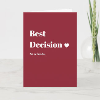 Best decision No refunds カード