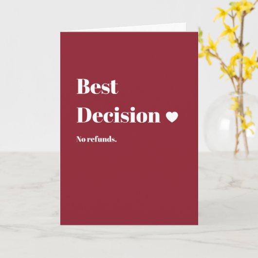 Best decision No refunds カード (黄色い花)