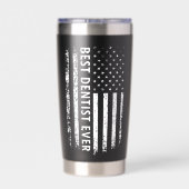 Best Dentist Ever Gift Funny Dentist Appreciation 保温保冷タンブラー (背面)