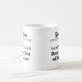 Best Dentist of The Year Newspaper Style Mug - Men コーヒーマグカップ (中央)