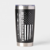 Best Dietitian Ever Gift Dietitian Appreciation 保温保冷タンブラー (背面)